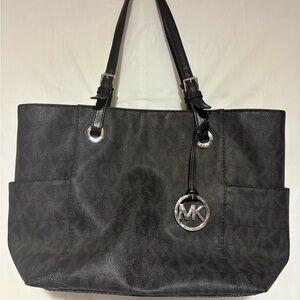 Michael Kors Black Textured Tote